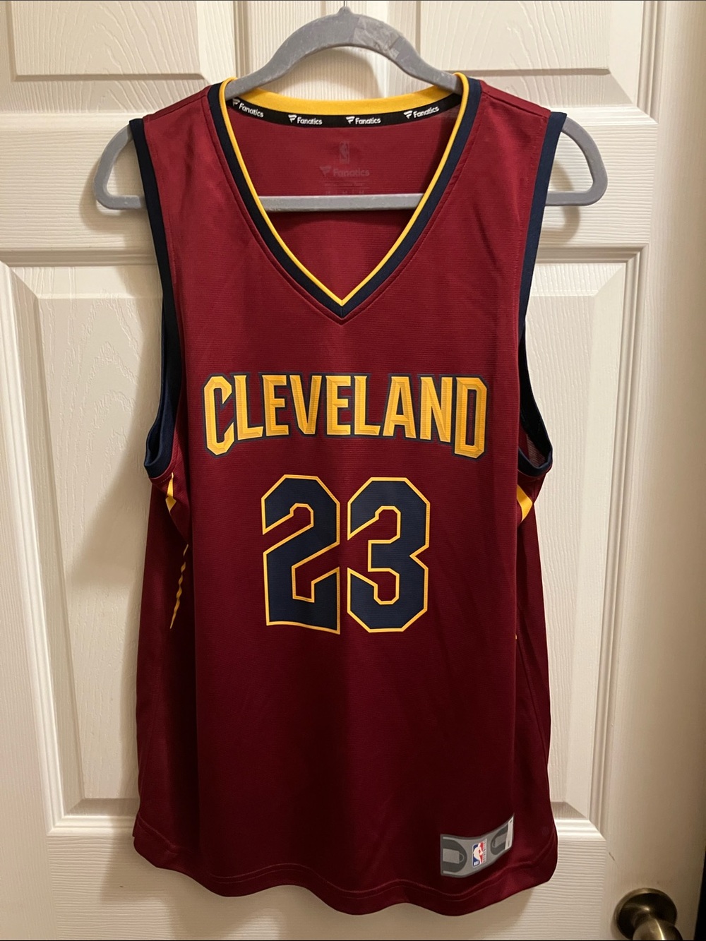 Fanatics Cleveland #23 LeBron Jersey in Maroon with Navy & Gold Accents